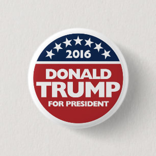 Badge Rond 2,50 Cm Donald Trump pour le président 2016