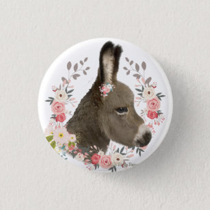Badge Rond 2,50 Cm Donkey du pays