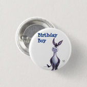 Badge Rond 2,50 Cm Donkey Party Centre (Devant & derrière)