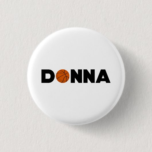 Badge Rond 2,50 Cm Donna Basketball (Devant)