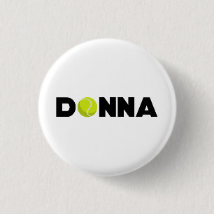 Badge Rond 2,50 Cm Donna Tennis