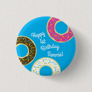 Badge Rond 2,50 Cm Donut Kid's Birthday Party mite