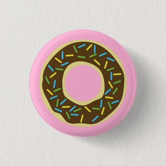 Badge Rond 2,50 Cm Donut Kid's Birthday Party mite (Devant)