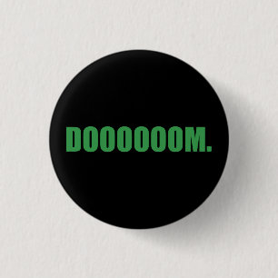 Badge Rond 2,50 Cm DOOOOOOM. en Bouton vert