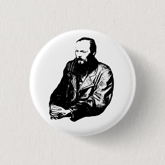 Badge Rond 2,50 Cm Dostoïevski (Devant)