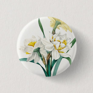 Badge Rond 2,50 Cm Double Narcisse, Pierre-Joseph Redouté, 1827