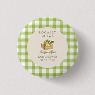 Badge Rond 2,50 Cm Douce Baby Shower de légumes de producteurs locaux