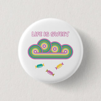 Badge Rond 2,50 Cm Douce Vie, Cadeau qui fait du bien, Rétro