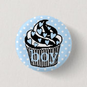 Badge Rond 2,50 Cm Douche de Garçon-Bébé d'équipe (Devant)