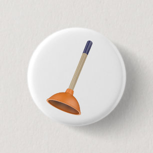 Badge Rond 2,50 Cm Douche de toilette avec poignée en bois