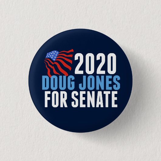Badge Rond 2,50 Cm Doug Jones pour le Sénat (Devant)