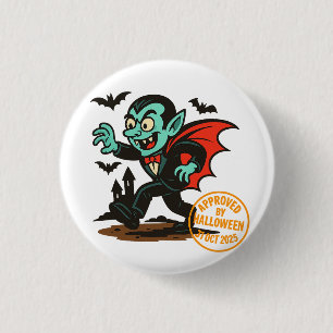 Badge Rond 2,50 Cm Dracula Vampire - Approuvé par Halloween