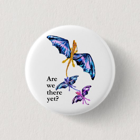 Badge Rond 2,50 Cm Dragon avec deux enfants (Devant)