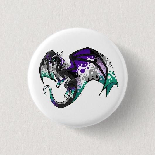 Badge Rond 2,50 Cm Dragon de la Fierté Eegosexuelle (Devant)