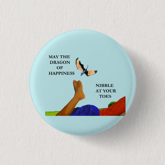 Badge Rond 2,50 Cm Dragon et orteils (Devant)