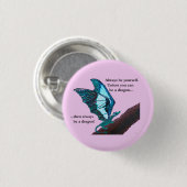 Badge Rond 2,50 Cm Dragon sur la branche (Devant & derrière)