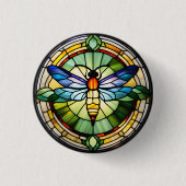 Badge Rond 2,50 Cm Dragonfly en verre (Devant)
