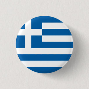Badge Rond 2,50 Cm Drapeau abstrait de la Grèce, bouton grec