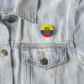 Badge Rond 2,50 Cm Drapeau abstrait de l'Equateur, République de (En situation)