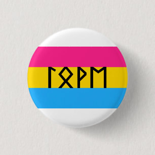 Badge Rond 2,50 Cm Drapeau Aimer Aîné Futhark