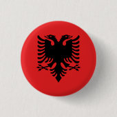 Badge Rond 2,50 Cm Drapeau albanais (Devant)