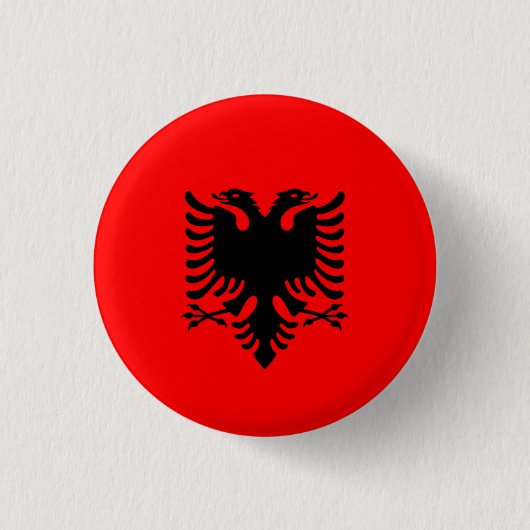 Badge Rond 2,50 Cm Drapeau albanais, Drapeau de l'Albanie (Devant)