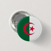 Badge Rond 2,50 Cm Drapeau Algérie (Devant & derrière)