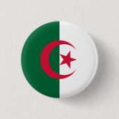 Badge Rond 2,50 Cm Drapeau Algérie (Devant)