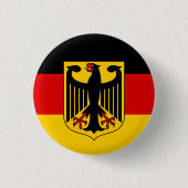 Badge Rond 2,50 Cm Drapeau allemand & Armoiries, supporters de Deutsc (Devant)