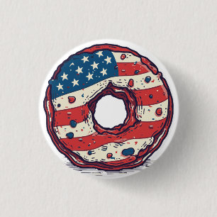 Badge Rond 2,50 Cm 🍩 Drapeau américain