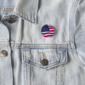 Badge Rond 2,50 Cm Drapeau Américain (En situation)
