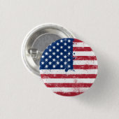 Badge Rond 2,50 Cm Drapeau américain peint (Devant & derrière)