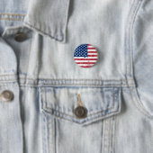 Badge Rond 2,50 Cm Drapeau américain peint (En situation)