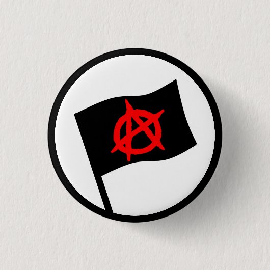 Badge Rond 2,50 Cm Drapeau anarchiste (Devant)