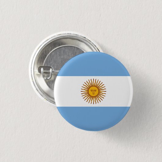 Badge Rond 2,50 Cm Drapeau argentin (Devant & derrière)