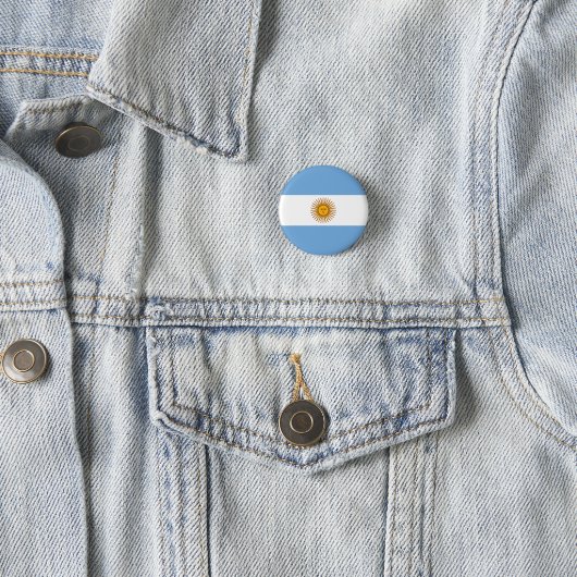Badge Rond 2,50 Cm Drapeau argentin, Drapeau argentin (En situation)