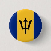 Badge Rond 2,50 Cm Drapeau Barbade (Devant)