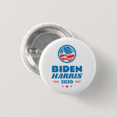 Badge Rond 2,50 Cm Drapeau Biden Harris 2020 (Devant & derrière)