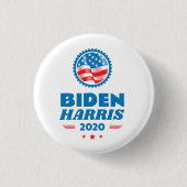 Badge Rond 2,50 Cm Drapeau Biden Harris 2020 (Devant)