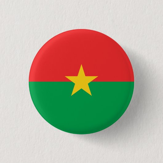 Badge Rond 2,50 Cm Drapeau burkinabé, Drapeau du Burkina Faso (Devant)