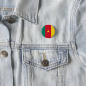 Badge Rond 2,50 Cm Drapeau camerounais, Drapeau du Cameroun (En situation)
