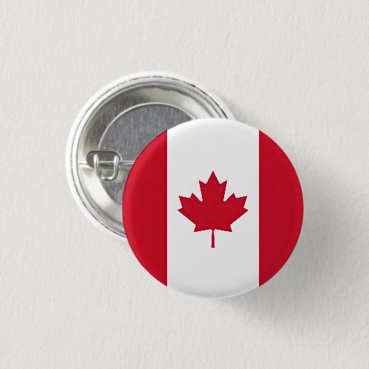 Badge Rond 2,50 Cm Drapeau Canada (Devant & derrière)