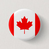 Badge Rond 2,50 Cm Drapeau canadien (Devant)