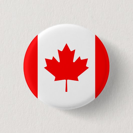 Badge Rond 2,50 Cm Drapeau canadien (Devant)