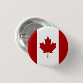 Badge Rond 2,50 Cm Drapeau canadien, drapeau du Canada (Devant & derrière)