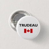 Badge Rond 2,50 Cm Drapeau canadien Justin Trudeau Canada Couleur cla (Devant & derrière)