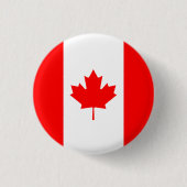Badge Rond 2,50 Cm Drapeau canadien patriotique (Devant)