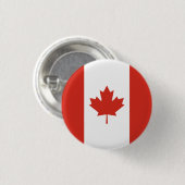 Badge Rond 2,50 Cm Drapeau canadien patriotique (Devant & derrière)