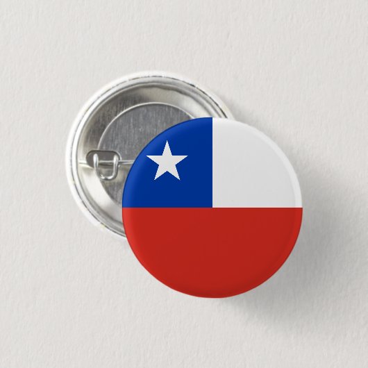 Badge Rond 2,50 Cm Drapeau Chili (Devant & derrière)