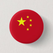 Badge Rond 2,50 Cm Drapeau Chine (Devant)